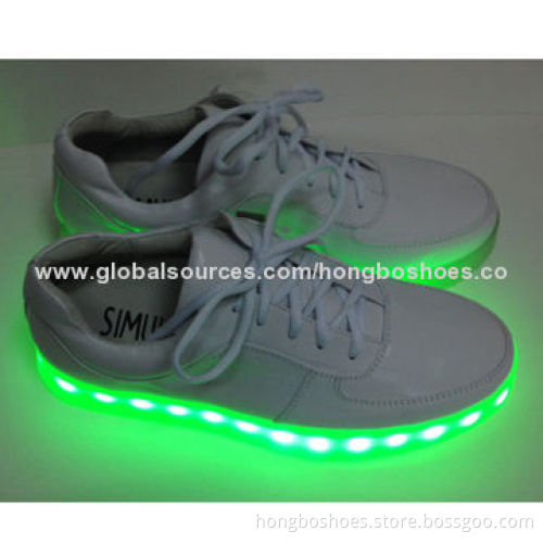 Flat Casual Shoe, LED Light in the Outsole, High-tech Women's Design, Round Toe, Comfortable Insole
